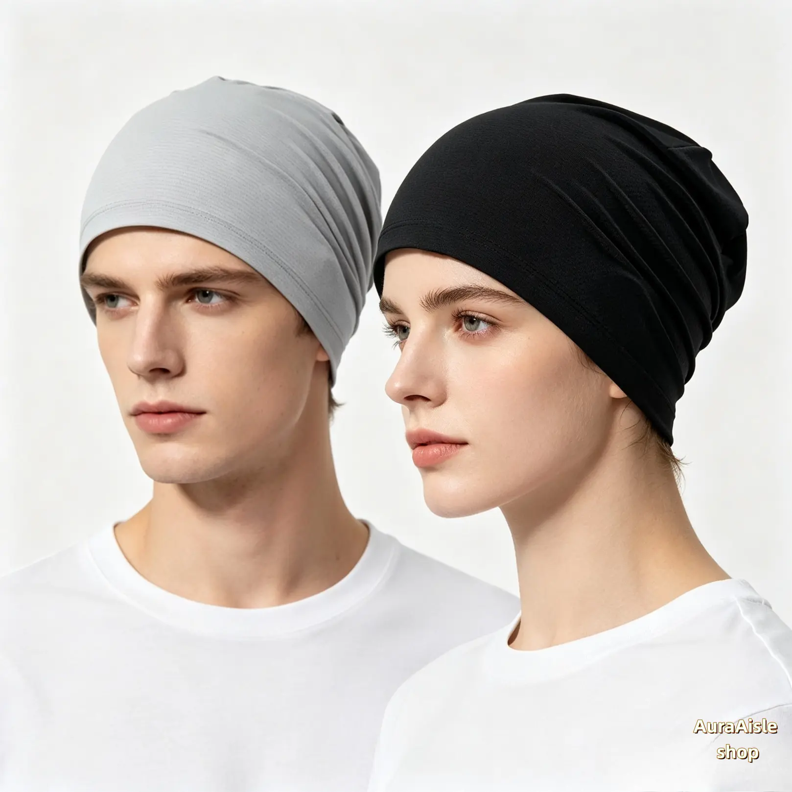 Slouchy Mesh Beanie for Men & Women, Lightweight, Quick-Dry, Cooling Wrap with a Stretchy Fit for Running & Outdoor Wear, Mesh Fabric, One-Size