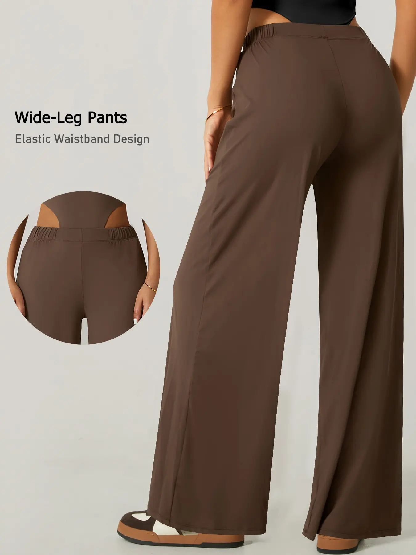 Women's Loose Fit Sporty Long Pants, Elastic Waist Design, Comfortable & Versatile, Ideal for Yoga, Dance, Running, Daily Wear