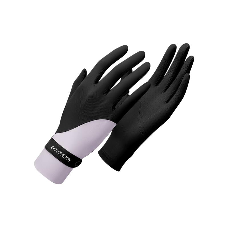 Women's UPF 50+ Sun Protection Gloves - Fingerless Cooling Ice Silk Driving Gloves