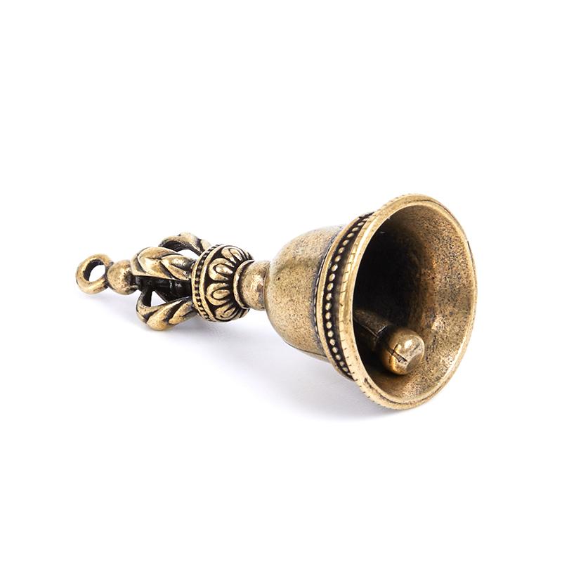 Brass Die Casting Wind Bell Handicraft Tibetan Style Bronze Bell Ornament Suitable For Home Wall Hanging Car Decoration And Key Pendant With Clear Sound And Vintage Decorative Effect