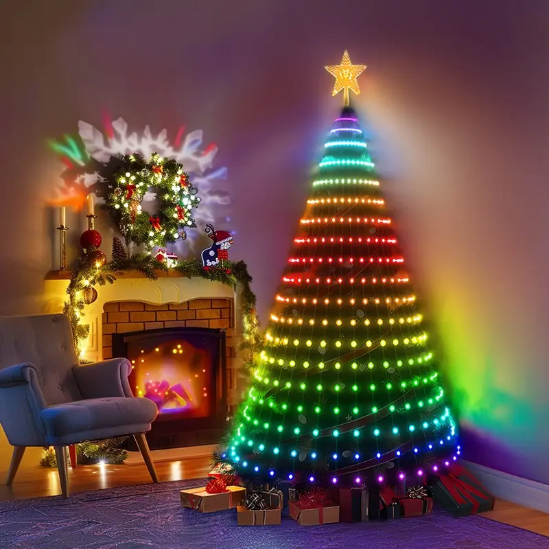 Magic Color Control Skin Wire Light Strip USB, RGB Neon Christmas LED Decorative Atmosphere Lamp, Bluetooth-compatible APP Music Sync, Waterproof DIY Festival Lights