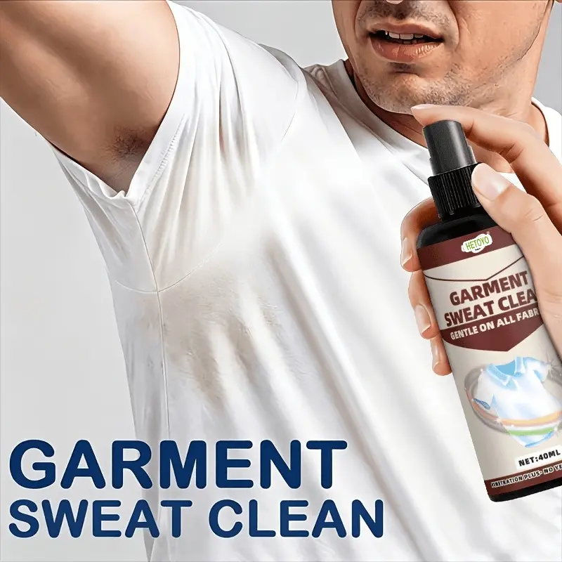 This sweat stain remover is specially designed to dissolve stubborn sweat stains and yellow stains on clothing. It effectively breaks down body grime and oil stains, is suitable for all kinds of everyday clothing, and keeps clothes clean and fresh all day