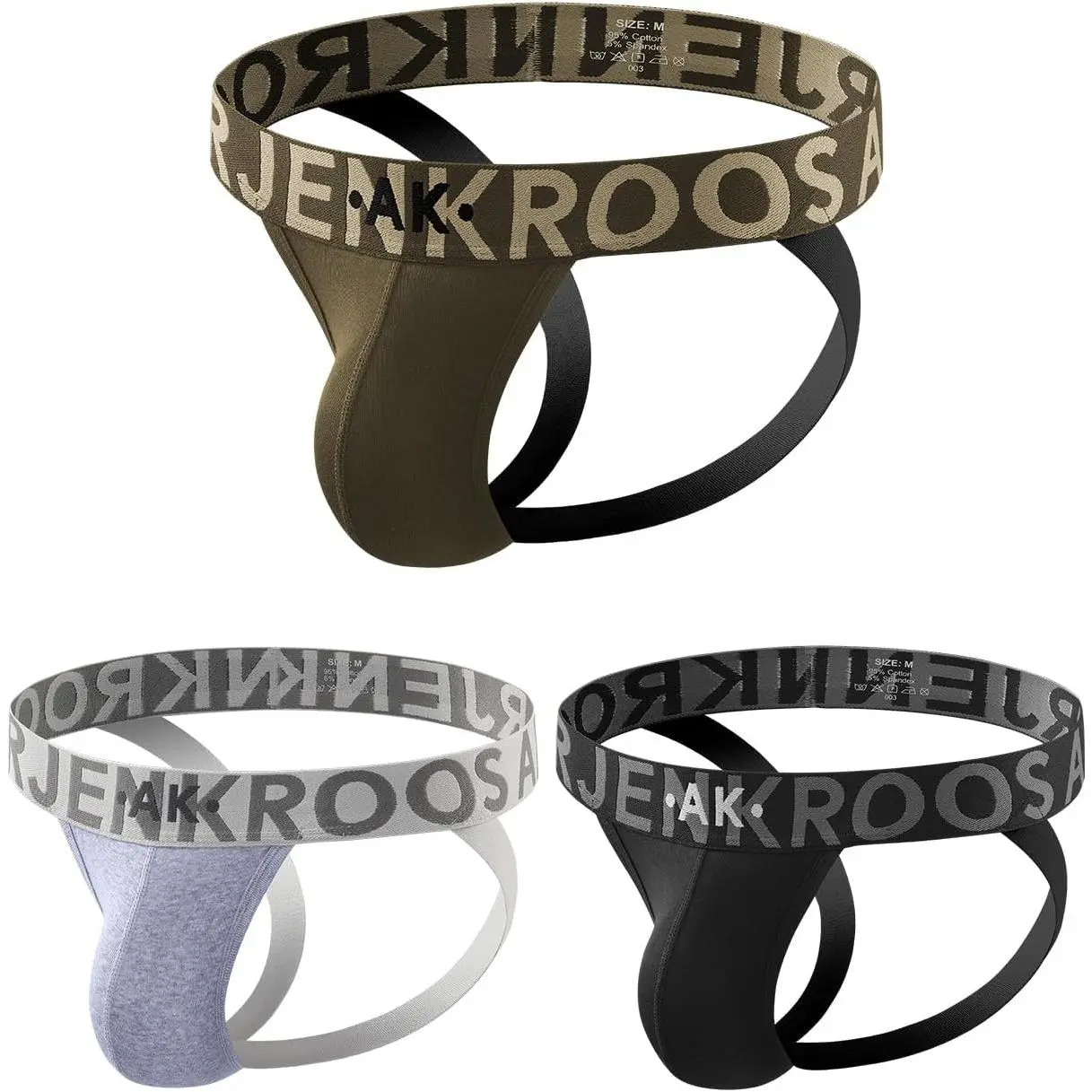 Jock Straps for Men Athletic Supporters Soft Cotton Jockstrap Pack 3| Lightweight, Breathable, Moisture-wicking for Gym/daily Wear