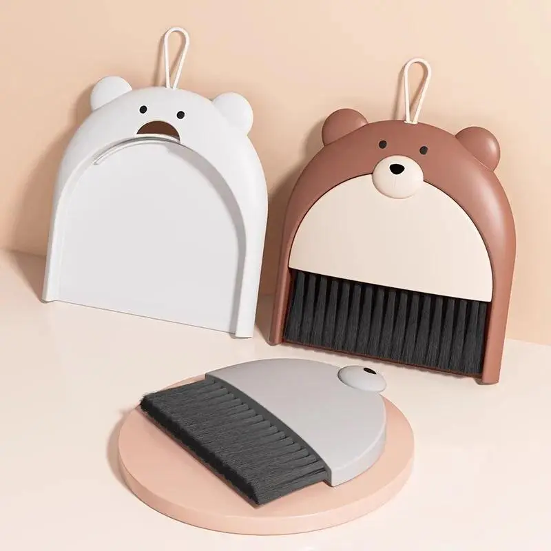 1-5PCS Small Broom and Dustpan Set for Household Portable Desktop Children's Plastic Garbage Shovel Mini Dustpan Broom Folding