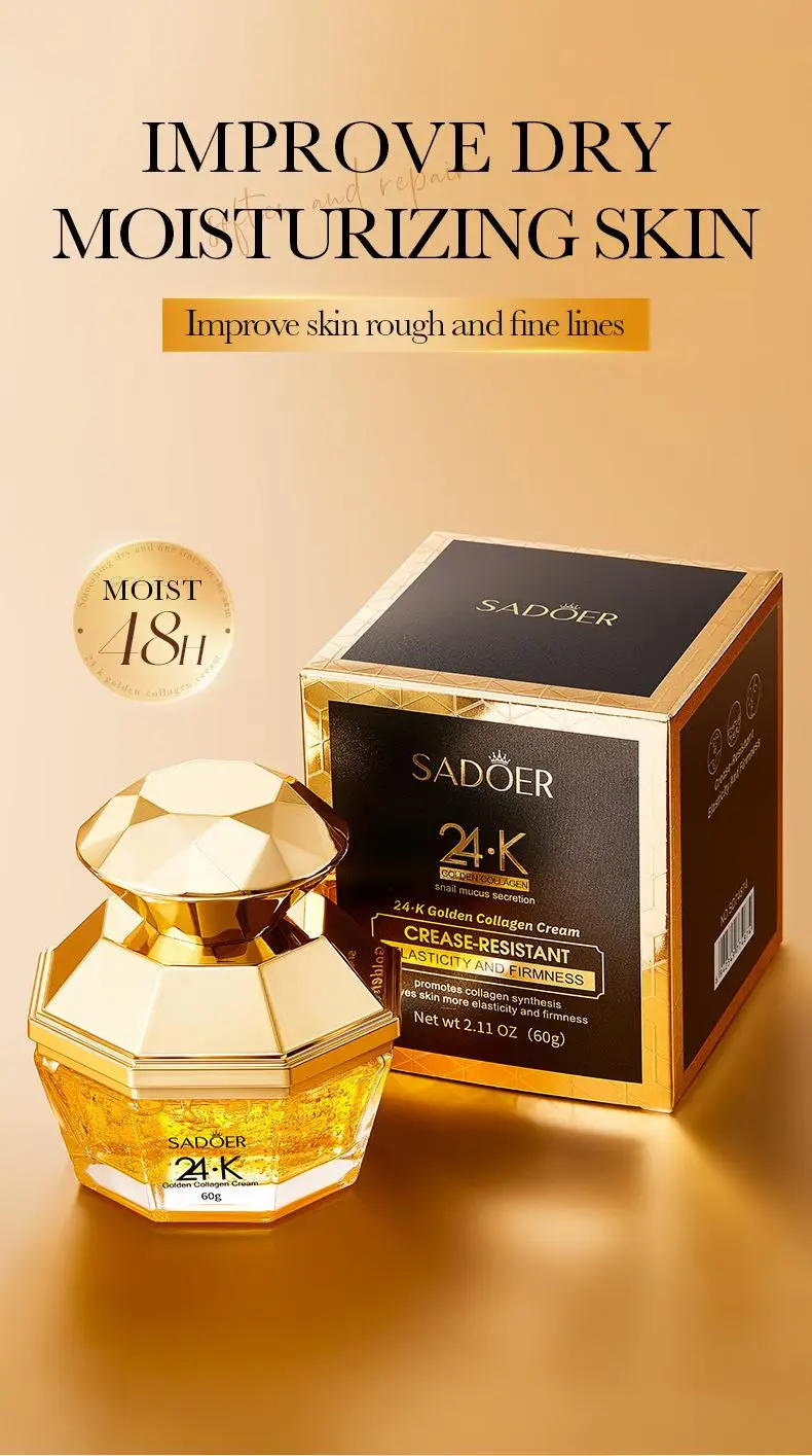 SADOER 24K Gold Collagen Cream — with 24K gold, collagen and