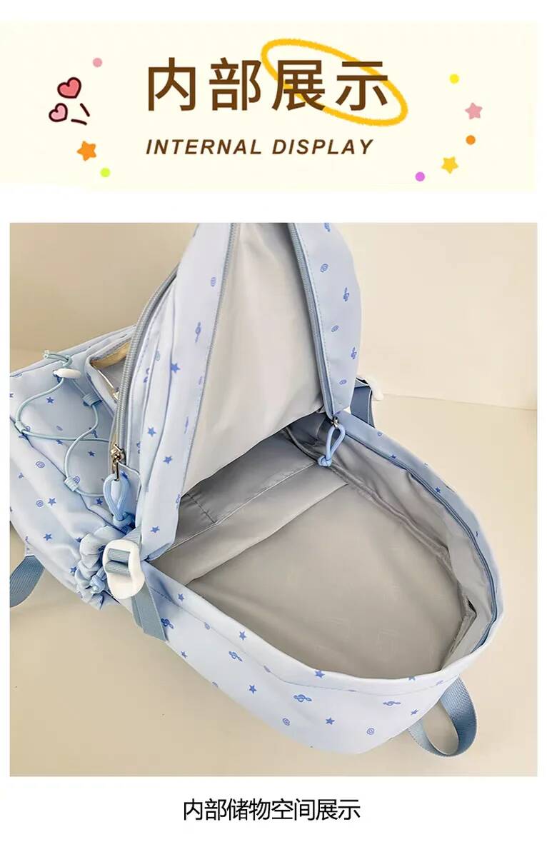 New Y2K Cute Ita Backpack Large Capacity Commute Rucksack Girl Transparent DIY Display Knapsack Outdoor Fashion Travel Schoolbag