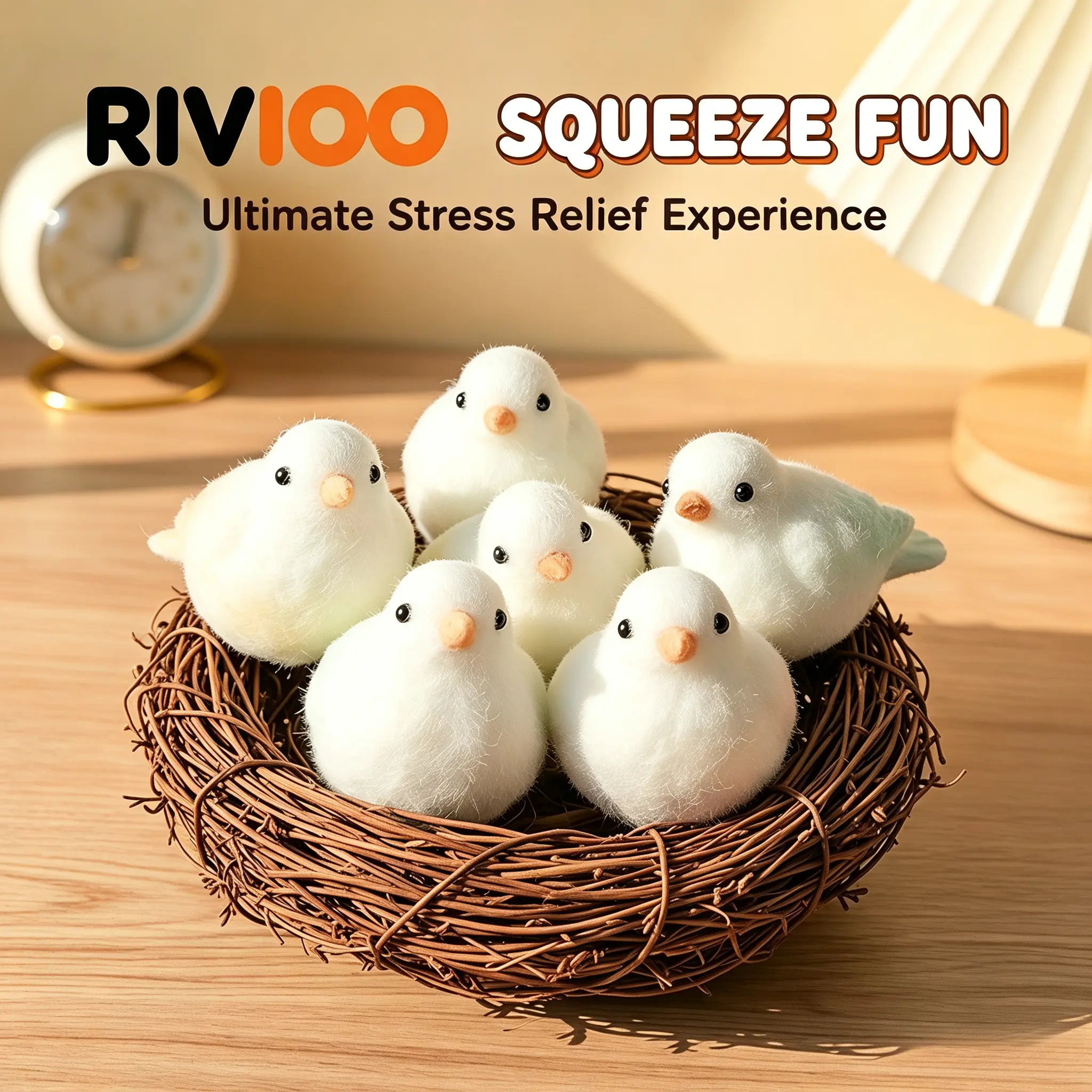 RIVIOO Simulation bird pinch Le parrot sparrow decompression pinch high-value vent artifact plush toy