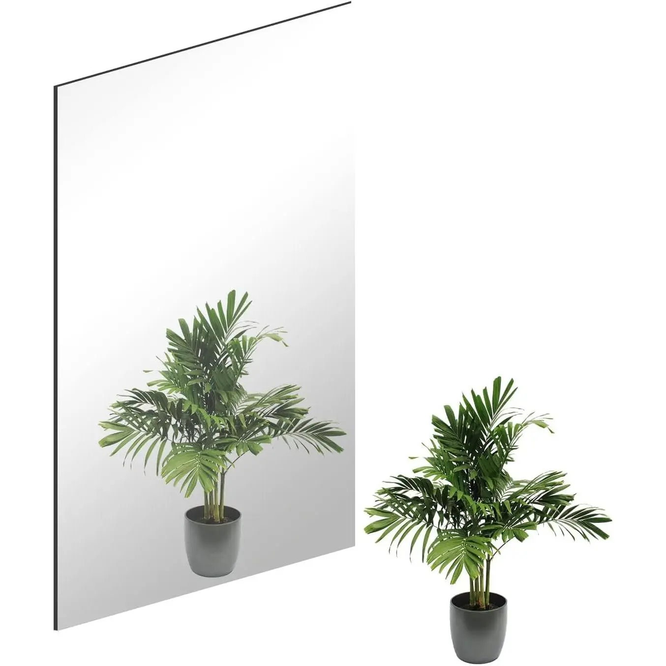 1pc Rectangular Frameless Glass Wall Mirror Tile - 16x12in Self-Adhesive High-Clear Mirror Sheet for Home Decor, Bedroom, Bathroom (Home Supplies Wall Decoration Accessory)