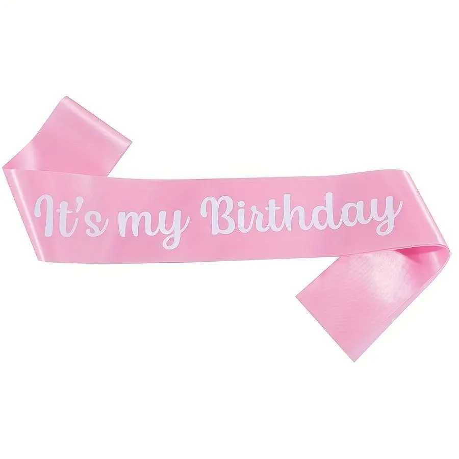 It's My Birthday Party Decoration with Strap, Etiquette Strap, Color Ding Cloth, Hot Stamped Belt, Ribbon