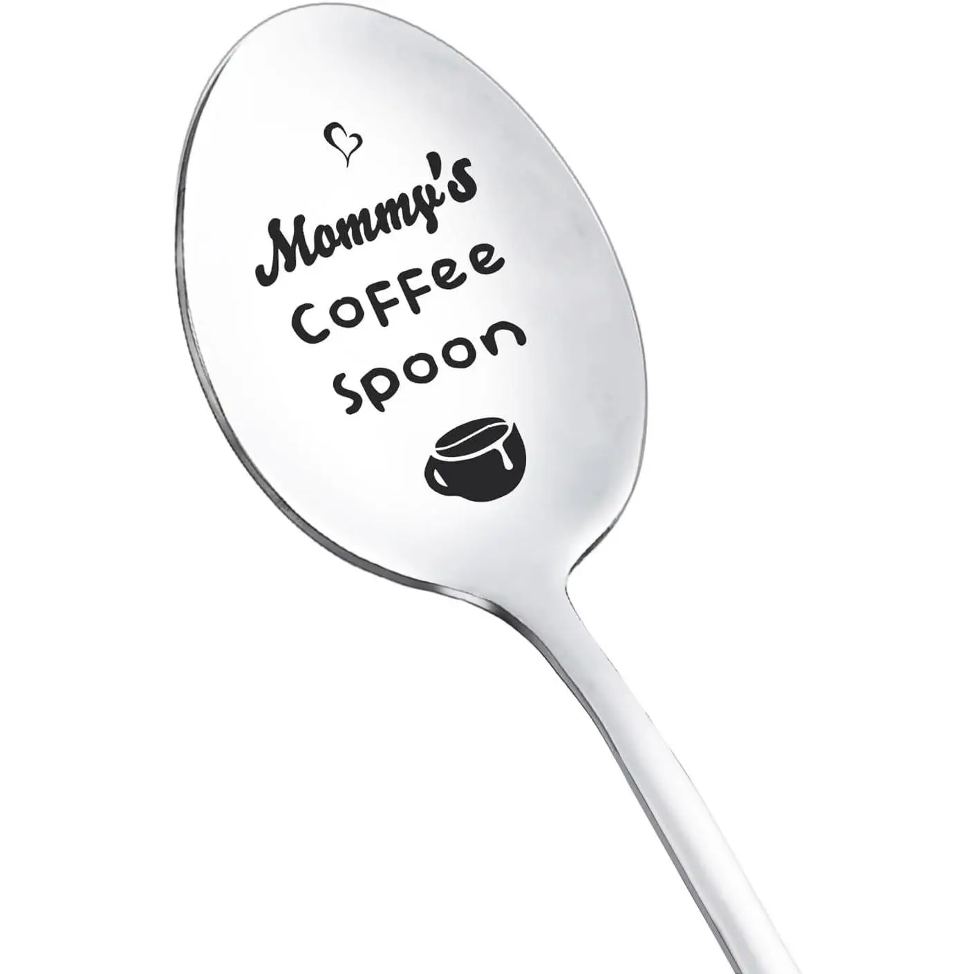 Christmas Birthday Gifts for Mom Mommy Fun Mommmy's Coffee Spoon for Mother Mama Mother's Day  for Mom Mommy  Coffee Lovers Gifts from Son Daughter Engraved Spoons