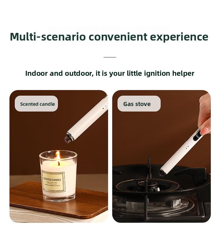 FaSoLa Aromatherapy Candle Igniter, Long-Handle Incense Lighter, Windproof Special Gas Stove Electronic Pulse Lighter