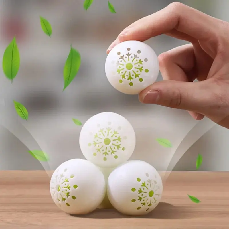 6/12pcs-pack Deodorizer Freshener Balls For Shoes Multifunction Jasmine Scent Fresheners Footwear Shoe Closet Toilet Deodorization Shoes Deodorant
