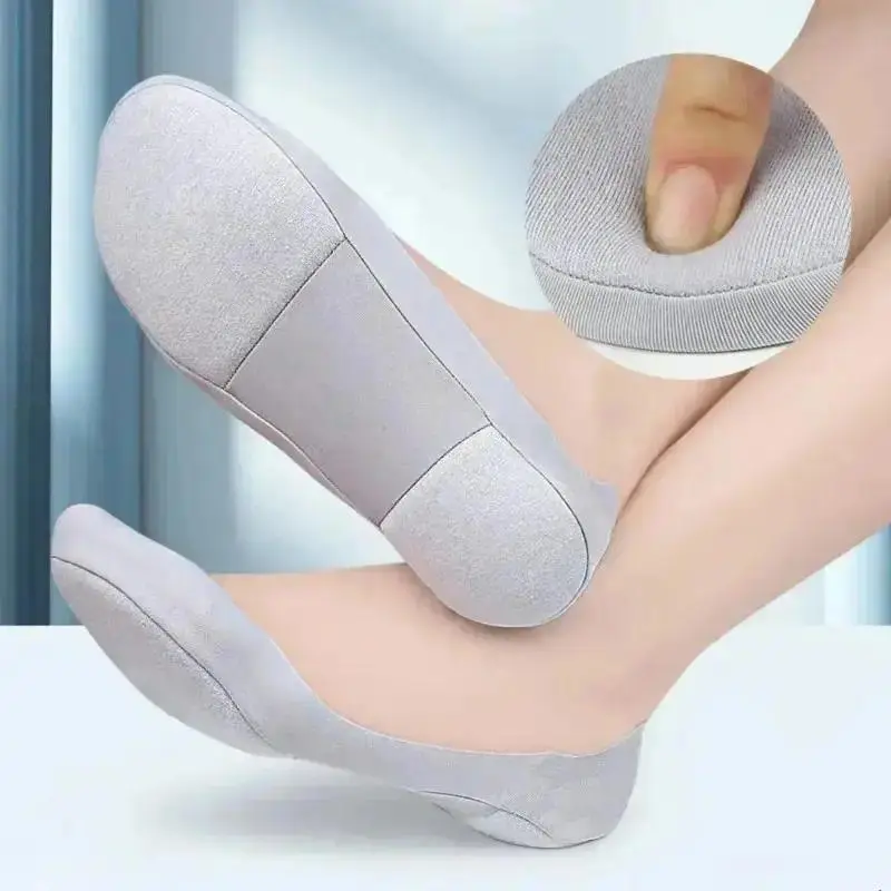 Women's Short Length Chinlon Blend Boat Sock Liners - 3/10 Pairs, Basic Invisible Thick Non-Slip, Machine Washable, All-Seasons, Comfortable for Flats Sneakers, Ideal for Spring Summer Use