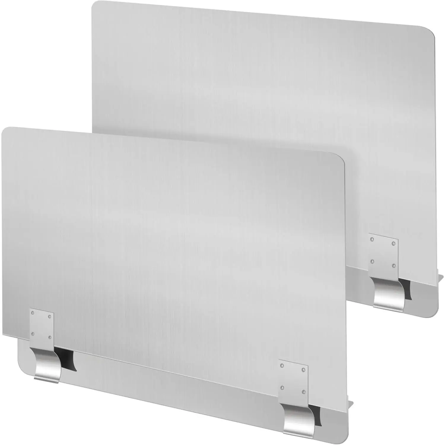 2 Packs Stainless Steel Fryer Splash Guard Commercial Side Stove Splash Splatter Guard for Stop Oil from Splattering (20-1/2" W X 7.01'' H)