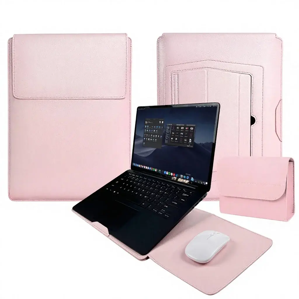 Imitation Leather Adjustable Laptop Sleeve Bag - New Style for MacBook Air/Pro 15-in, 16-in