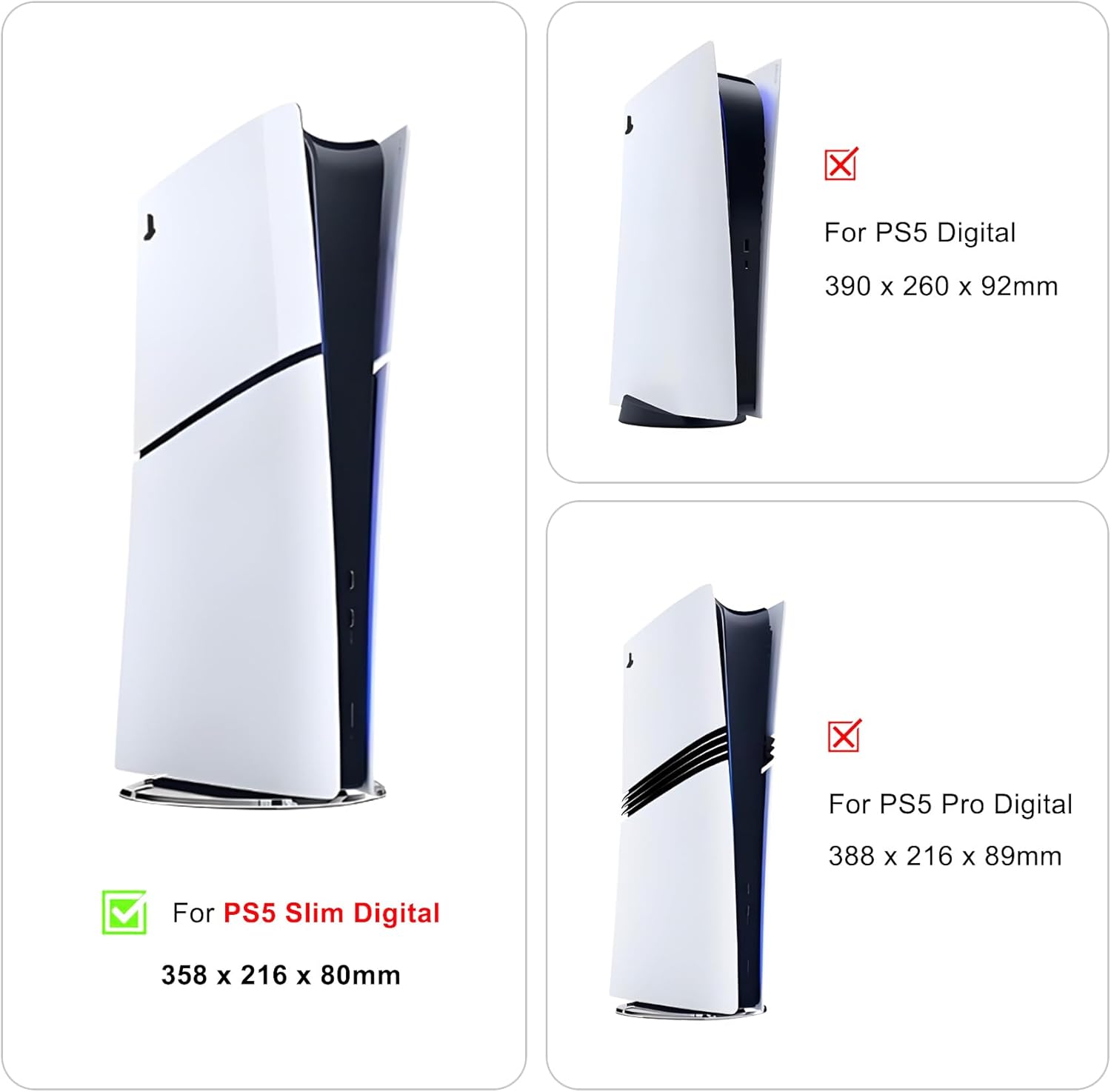 Console Skin for PS5 Slim, Vinyl Decal Cover Wrap for Digital Edition Controller (Pink)