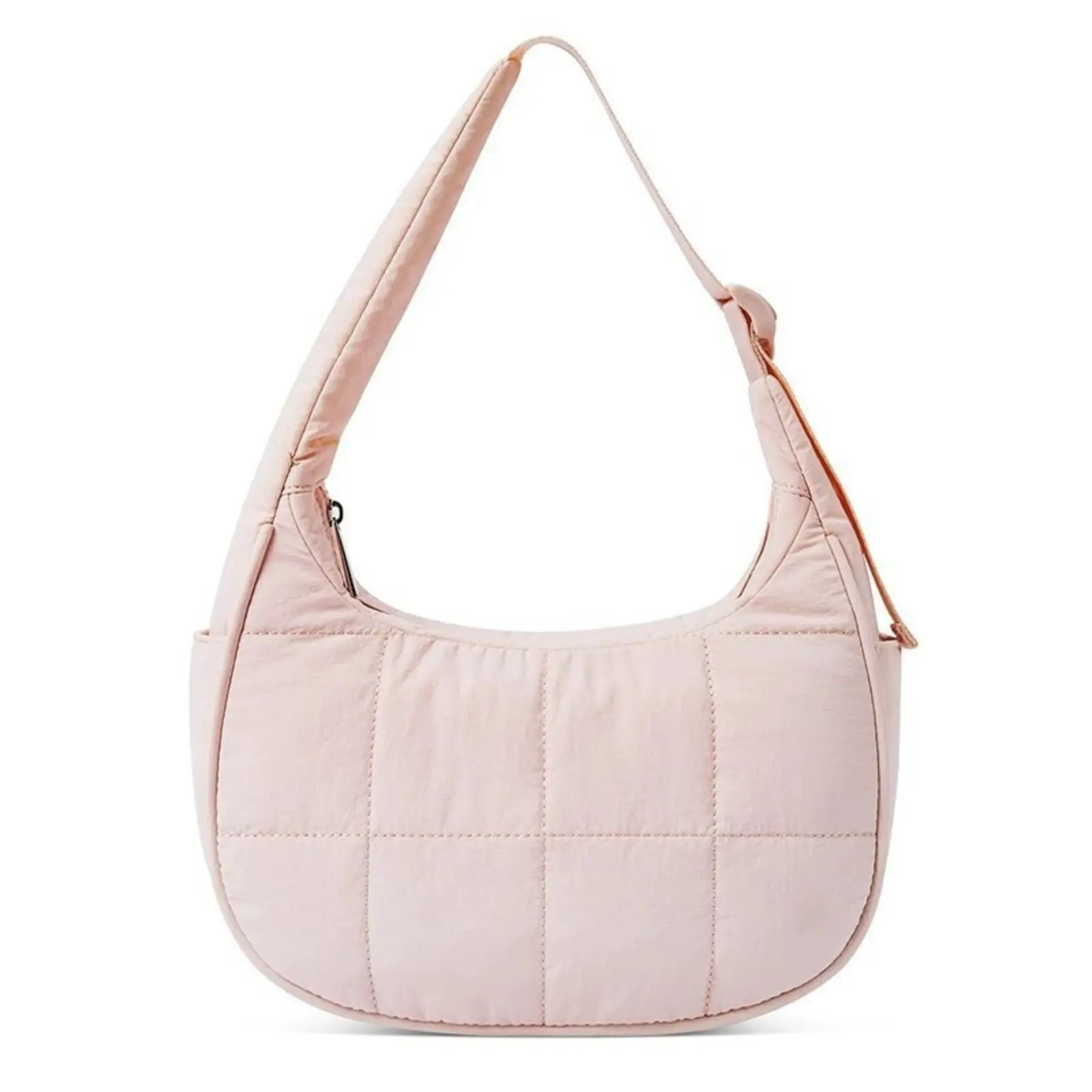 Women's Quilted Nylon Puffer Hobo Bag - Large Half Moon Crescent Everyday Crossbody Shoulder Tote, Lightweight for Travel, Shopping, Everyday Bag, Crossbody Bag For Women,back to school,back to school haul