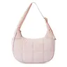 Women's Quilted Nylon Puffer Hobo Bag - Large Half Moon Crescent Everyday Crossbody Shoulder Tote, Lightweight for Travel, Shopping, Everyday Bag, Crossbody Bag For Women