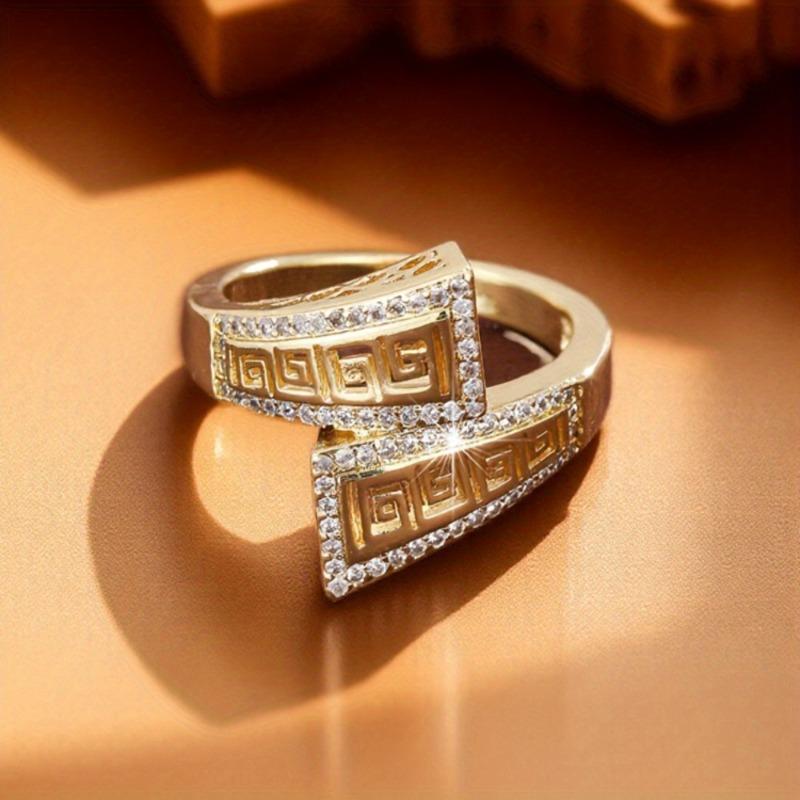 Elegant Floral Cross Birthstone Ring – Bridal Jewelry for Engagement Wedding Anniversary High-Quality Women's Accessory