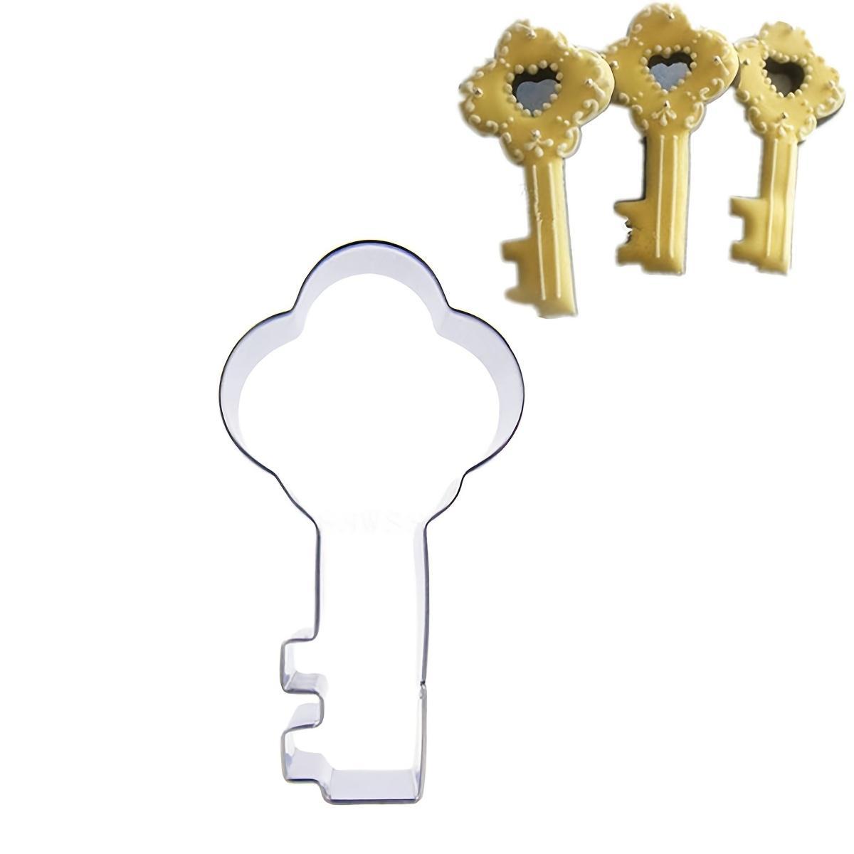 Key-Shaped, Stainless Steel Cookie Cutters That Are Easy to Release, Perfect for Home Baking And Treats for Bakeries, Suitable for Both Clay And Baking, Ideal for Wedding, Valentine'S Day, And Birthday Party Decorations