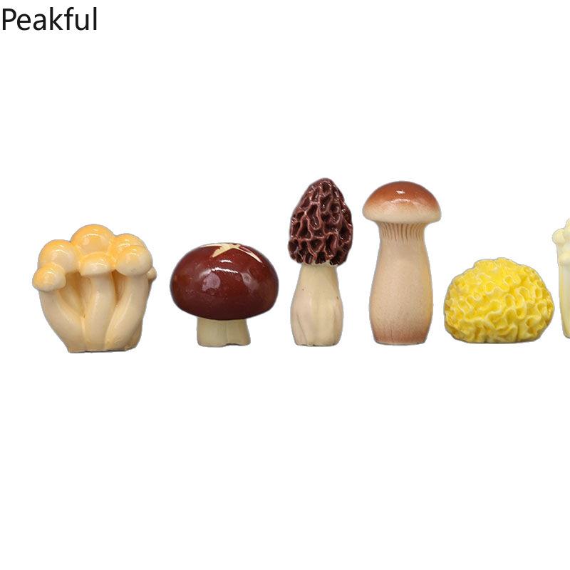 8pcs Cute Mushroom Desk Decor – Japanese-style Workstation Ornaments, Small Healing Mushrooms for Office, Home, or Study, Perfect for Creating a Cozy & Positive Vibe at Work