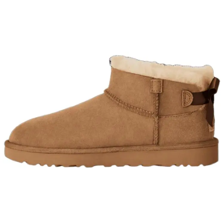 UGG Bailey Bow Waterproof Ultra Mini Comfortable Versatile Short Snow Boots 1185491-CHE