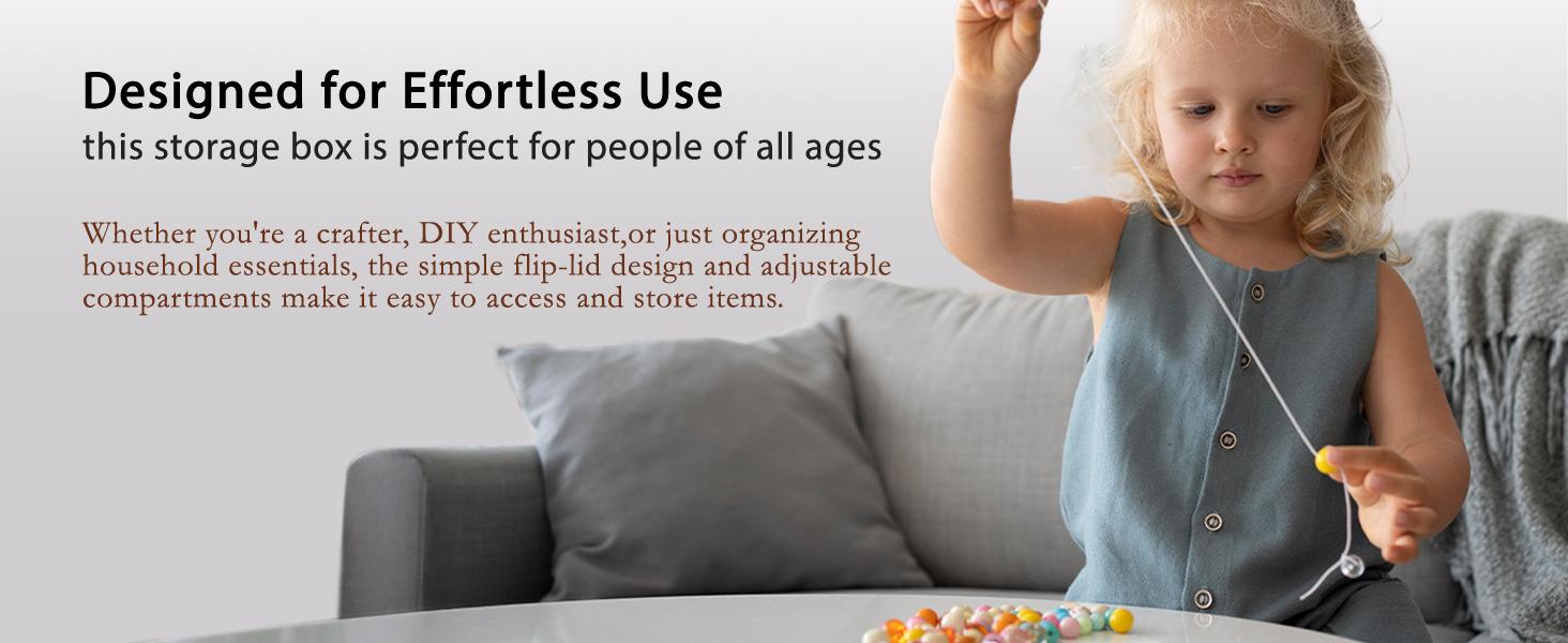 4pack 36 Grids Plastic Clear Organizer Box Bead Storage Containers with Adjustable Dividers for Craft Jewelry Fishing Tackles Parts Storage with 4 Sheets Label Stickers