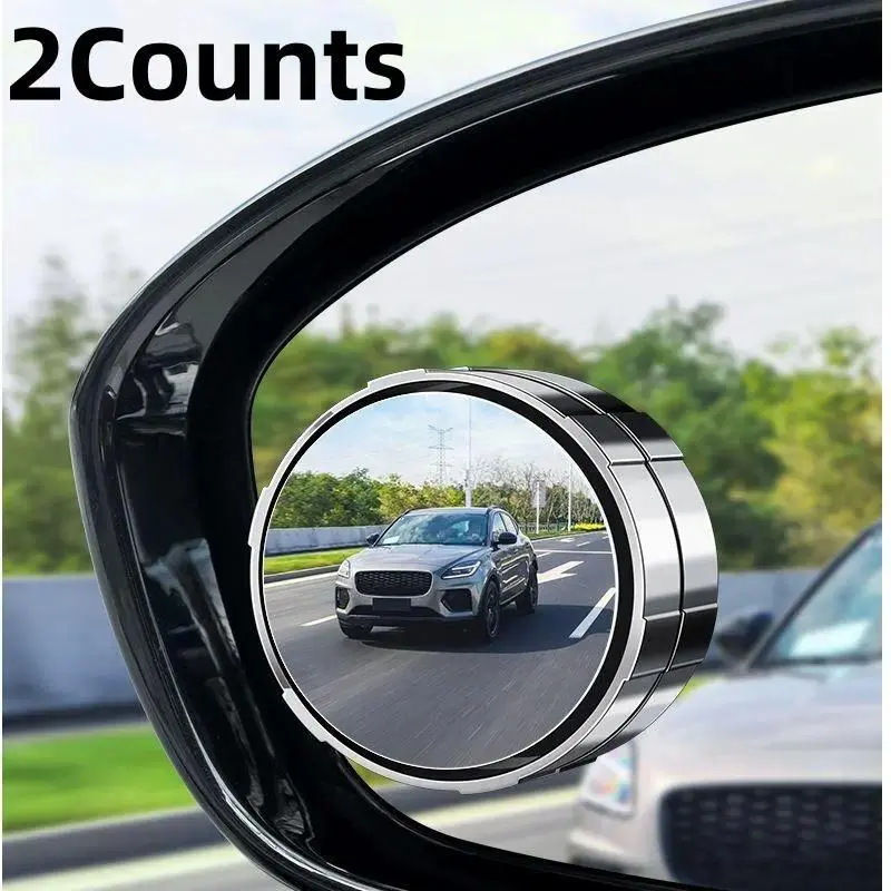 2PCS Blind Spot Mirrors - 360° Rotatable, Wide Angle HD Glass Auxiliary Mirrors for Cars, SUVs (Racing & Outdoor Leisure Vehicle Accessory), Car Accessories, Accessories For Car