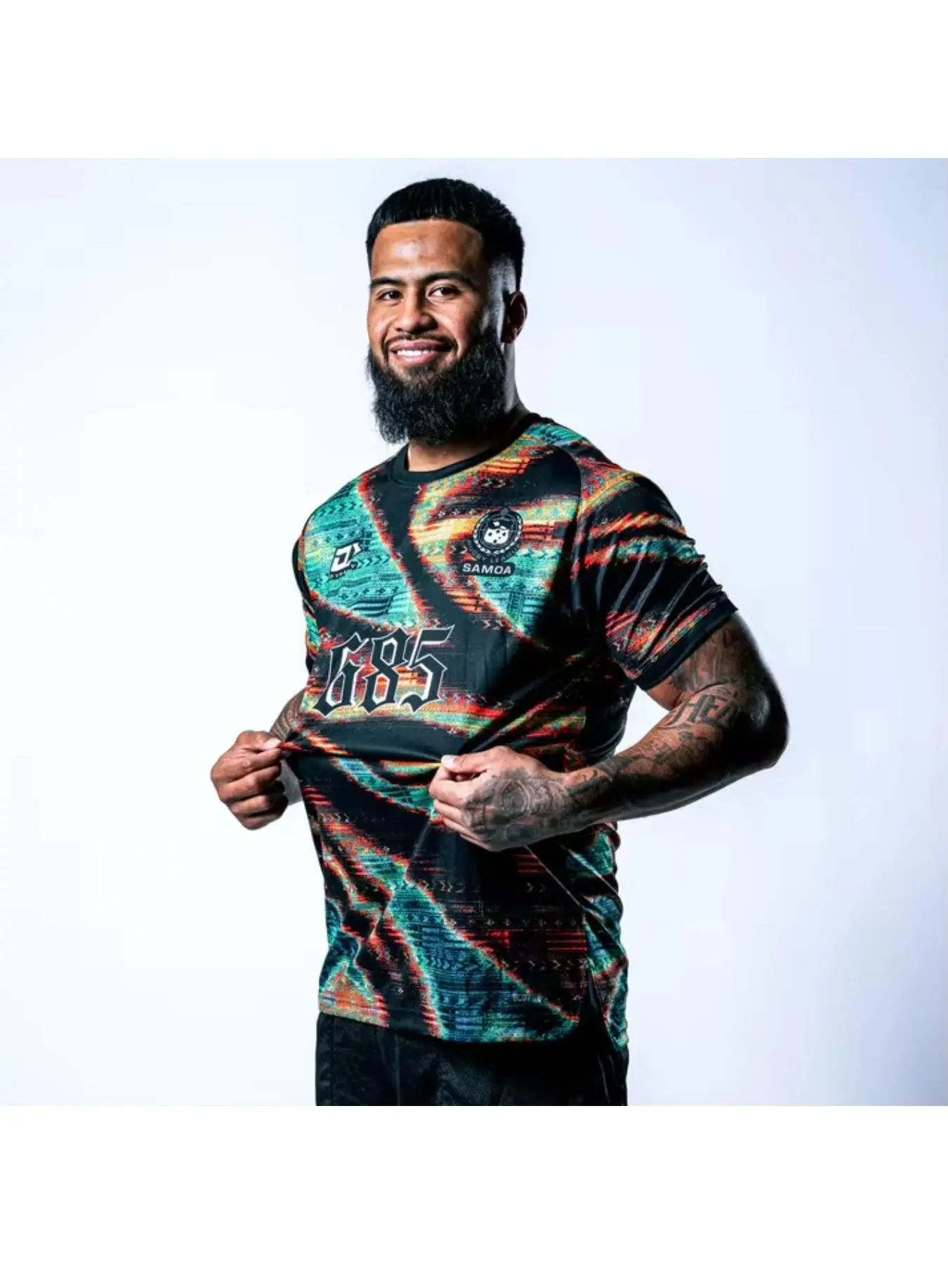 2026 New Samoa-Tonga Men's Rugby Jersey, Short Sleeve Sporty T-Shirt, Breathable and Comfortable, Casual Loose-Fit Long Top