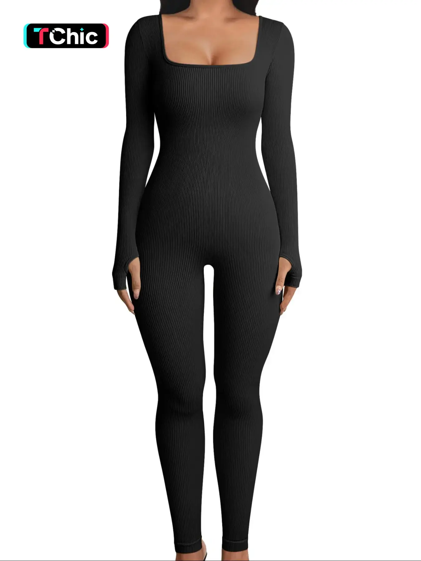Women's Long Sleeve Sporty Jumpsuit, Sports Jumpsuit, Stretchy Jumpsuit, Workout Jumpsuits, Tight-Fitting Fitness, Comfortable Fashion Gym Wear, Essential Workout Gear
