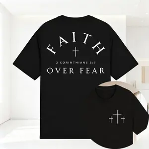 Faith Over Fear Hoodie – Christian Bible Verse Pullover, Inspirational Unisex Sweatshirt, Cozy Casual Faith Wear For Men & Women