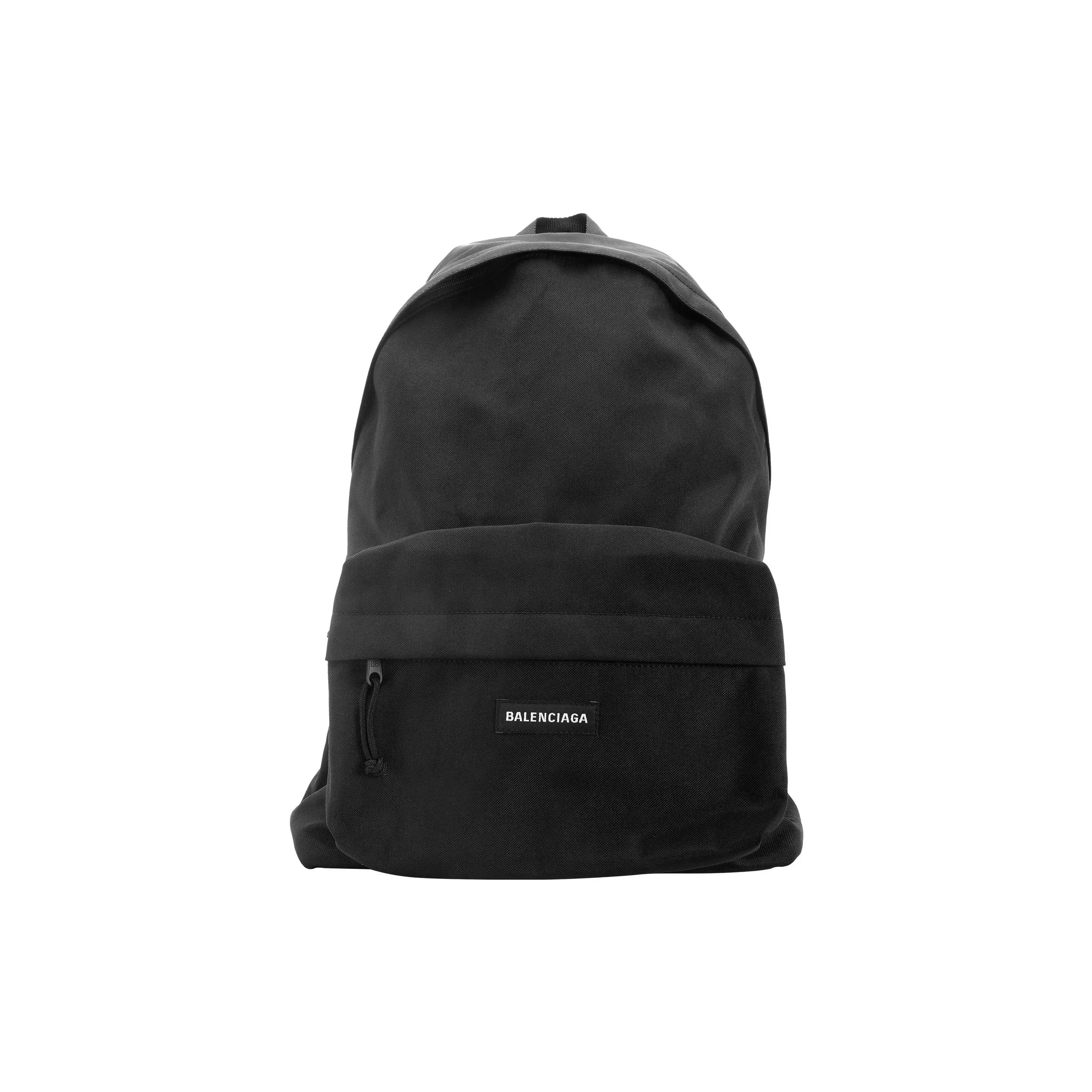 Balenciaga Casual Sport Zippered Cotton Backpack for Men in Black