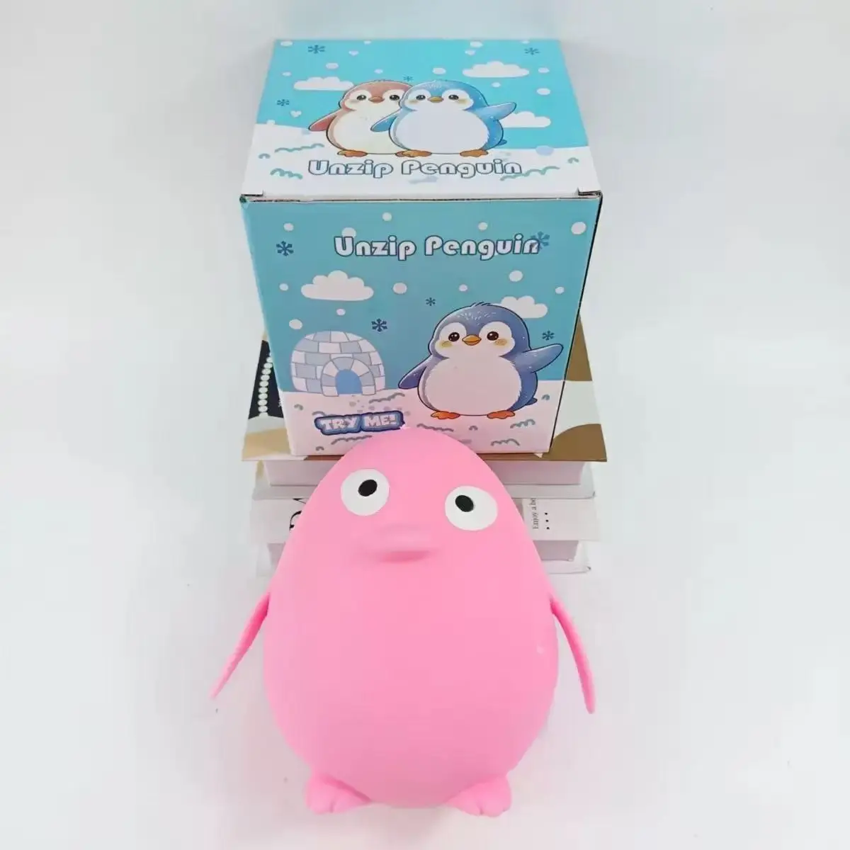 18cm Simulation Penguin Stress Relief Toy, Unzip Penguin Rebound Blind Box, Fun and Relaxing Handmade Plaything for Kids and Adults