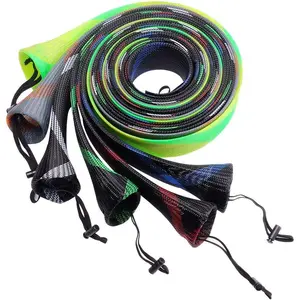 Fishing Rod Sock Fishing Rod Sleeve Rod Cover Braided Mesh Rod Protector Pole Gloves Fishing Tools  Spinning Fishing Rod,Casting Rod,Musky Rod, Ice Rod, Fly Rod, Spey Rod
