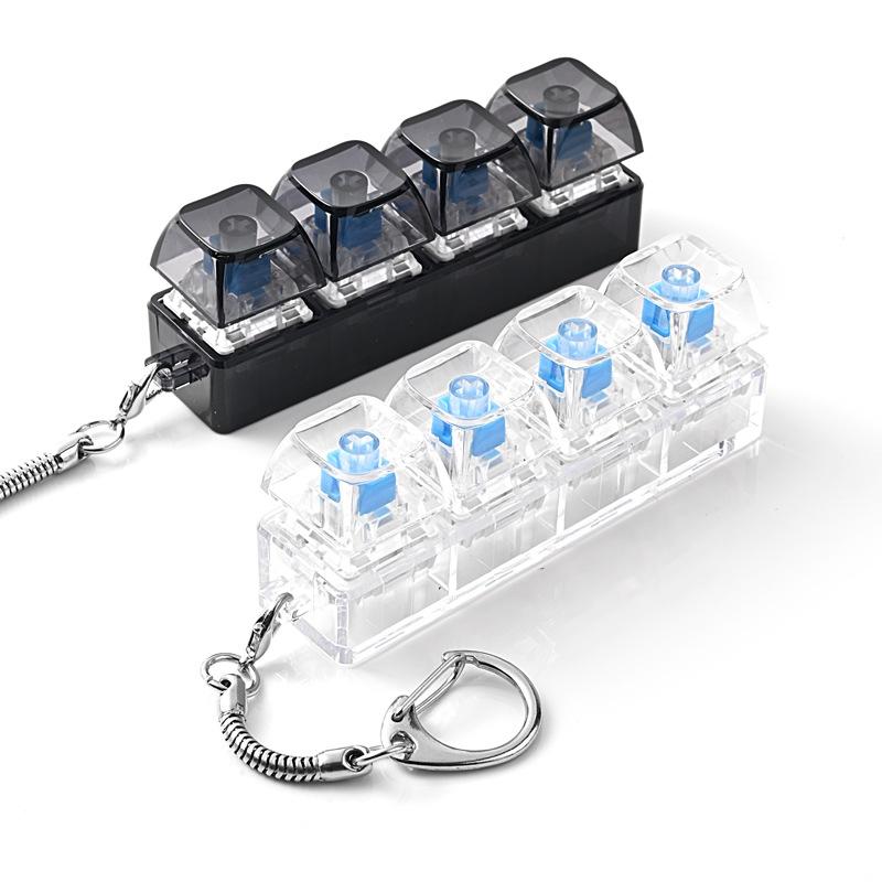 Button Press Squishy Keychain, Household Stress Relief Decor for Daily Use