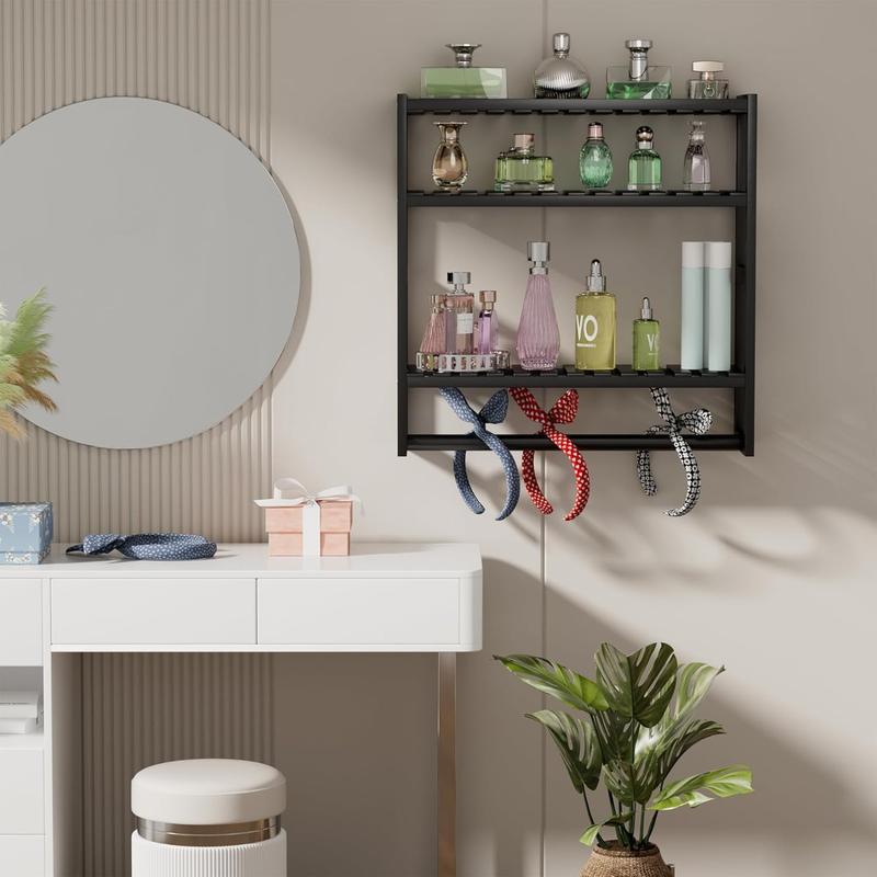 Bathroom Towel Rack Storage Shelf Over Toilet, Adjustable Height Bamboo Wall Mounted Shelf with Towel Bar & 3 Shelves, Floating Organizer for Small Bathroom, Kitchen, Shower Area, Black Bathroom Towel Rack Storage Shelf Over Toilet, Adjustable Height Bamboo Wall Mounted Shelf with Towel Bar & 3 Shelves, Floating Organizer for Small Bathroom, Kitchen, Shower Area, Black