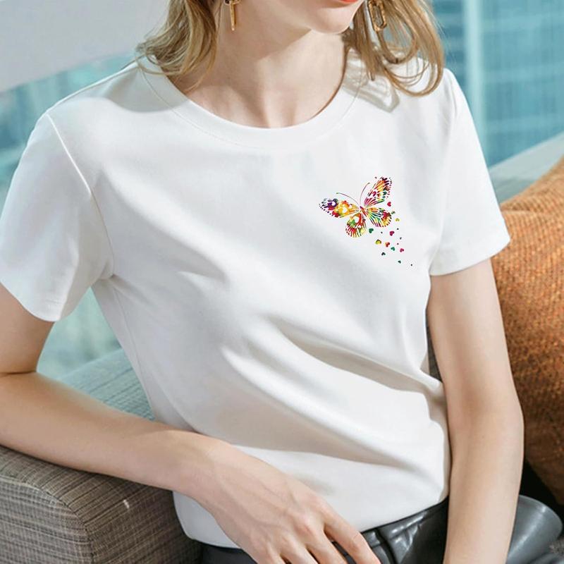 10 count Small Size Butterfly Iron On Decals Thermal Transfer Stickers for Clothing Heat Press Decoration Appliqued Sublimation Patches Iron On Transfer Designs Heat Press Vinyl for Shirts