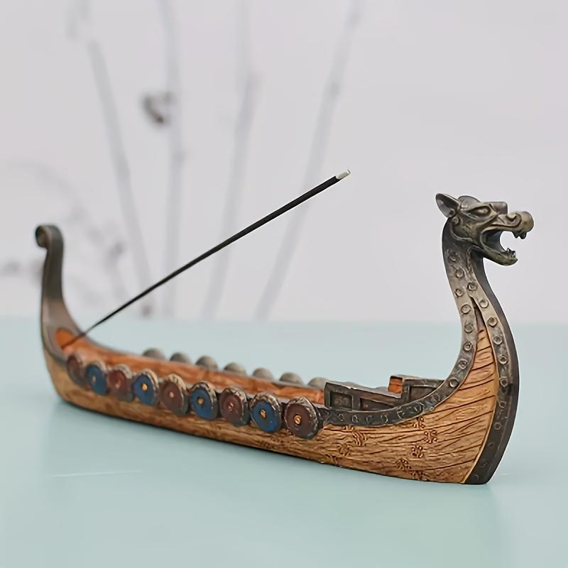 Dragon Boat Incense Burner, Traditional Chinese Fragrance Holder, Ideal for Home Decor & Spiritual Practices, Durable Ceramic Material