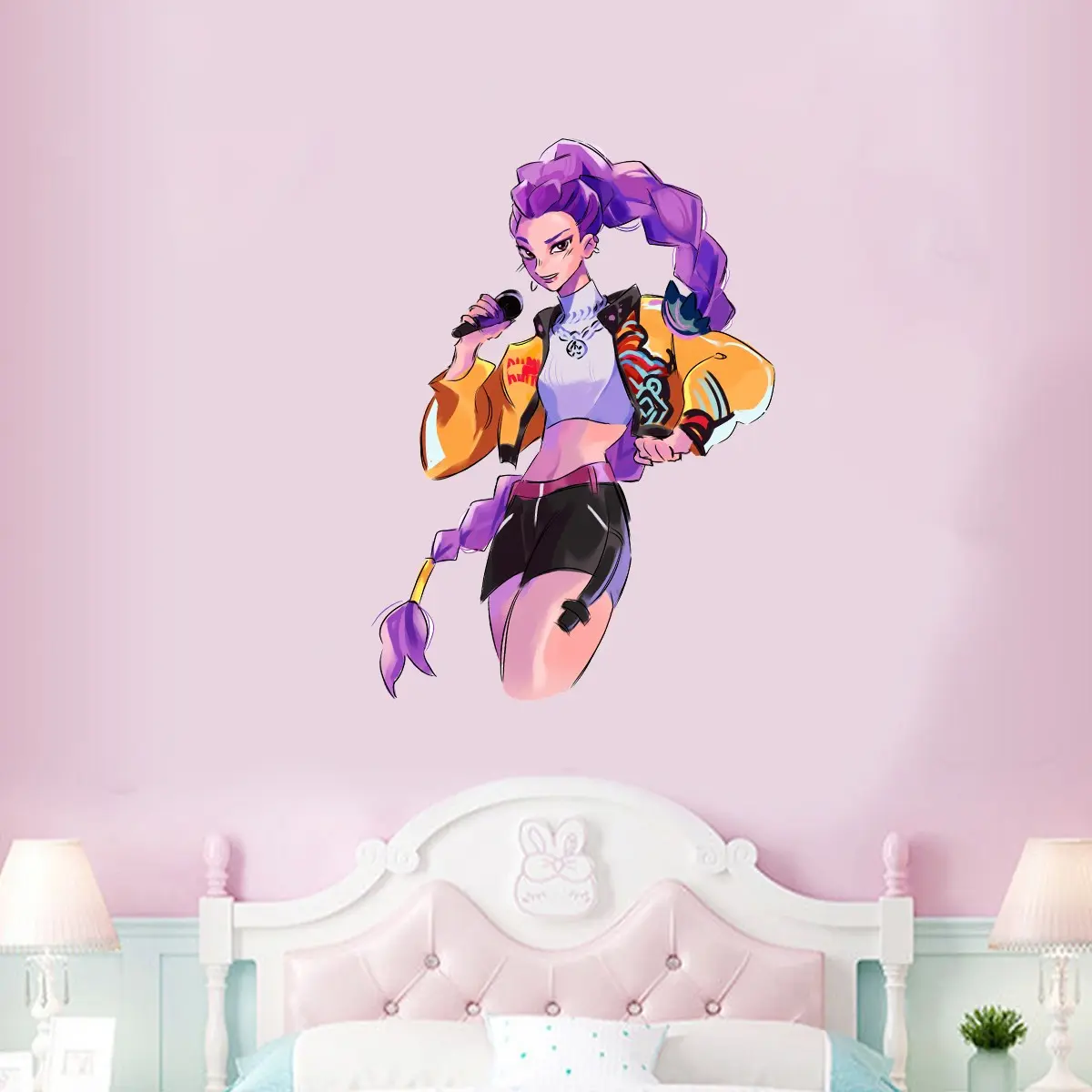 Large Cartoon Decorative Wall Sticker, Self-Adhesive Door Decal, Multiple Sizes, Indoor Decor for Bedroom Living Room, Removable Wallpaper, Party Gift, Bedroom Decorations, Adhesive Decals, Interior Stickers