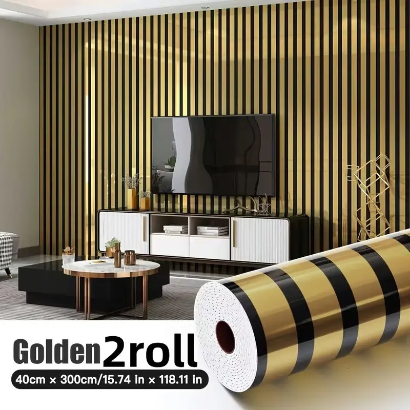 2 Rolls 3D Modern Mirror Grid Wallpaper, Self-Adhesive Waterproof Thick Removable Decorative Wall Decals, Easy DIY Home Decor for Living Room Bedroom Kitchen