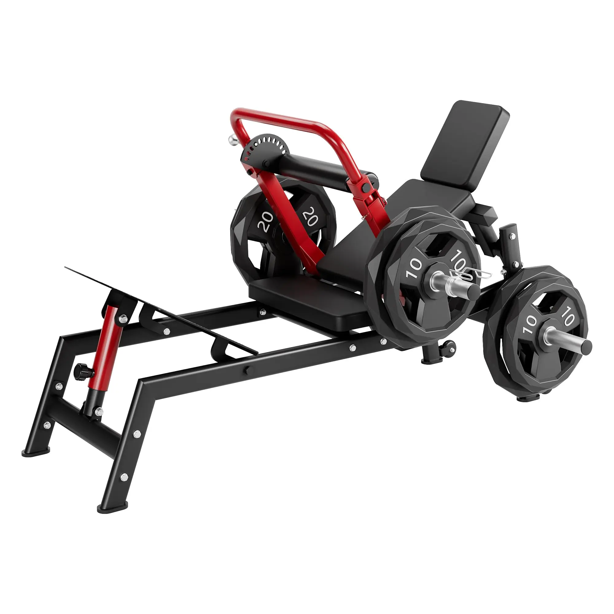 Hip Thrust Machine,900LBS Capacity Plate-Loaded Glute Bridge Machine, Heavy Duty Butt Exercise Equipment with Adjustable Footboard, Glute Machines Home Gym(2 Boxes)