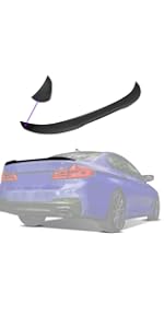 Rear Trunk Spoiler Wing Lip Compatible with 2017-2023 BMW G30 5 Series 4 Door Sedan F90 M5 Tail Wing Rear Trunk Lid Plastic - Glossy Black Car Accessories Vehicle Crash Guard