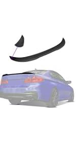Rear Trunk Spoiler Wing Lip Compatible with 2017-2023 BMW G30 5 Series 4 Door Sedan F90 M5 Tail Wing Rear Trunk Lid Plastic - Glossy Black Car Accessories Vehicle Crash Guard