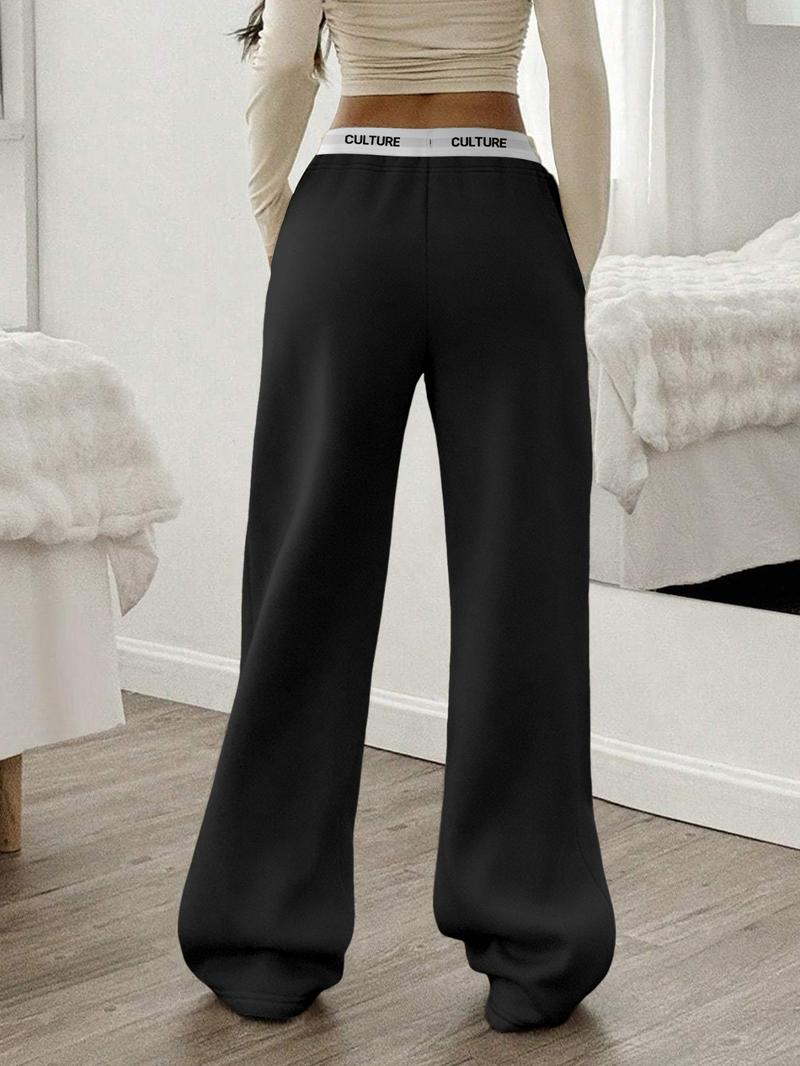 Women's Heart Print Elastic Waist Sweatpants, Casual Comfy Breathable Jogger Pants for Daily Wear, Ladies Bottoms for All Seasons