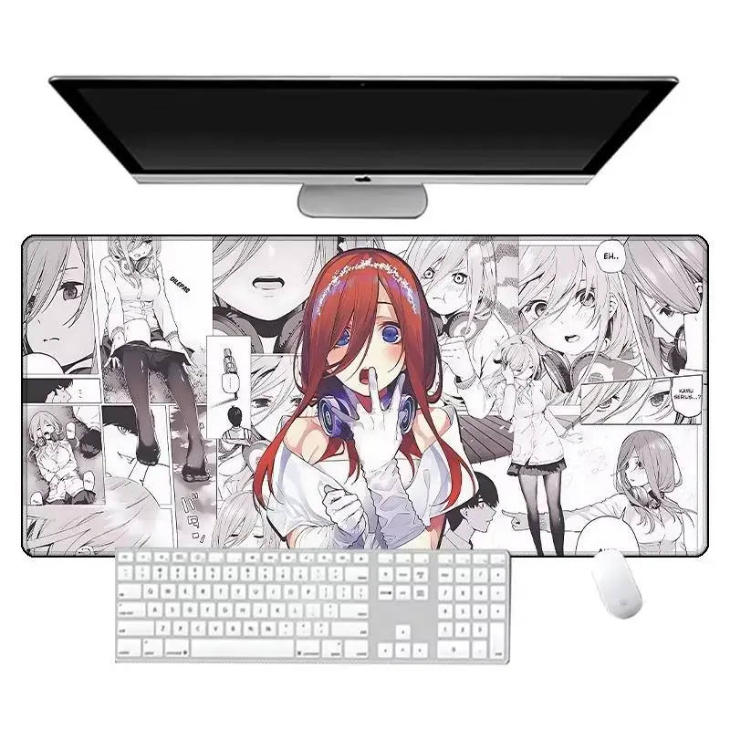 The Quintessential Quintuplets Custom-Shaped Sublimation Computer Mouse Pad - Anti-Slip Smooth Surface, Ideal Gaming Desk Mat for PC Keyboard, Anime Themed Gift, Custom-Shaped Mouse Pads