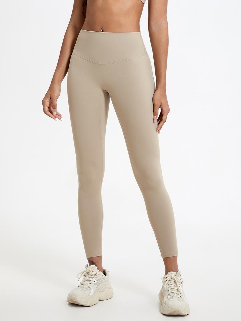 Women's Solid Color Sports Leggings, Sporty Comfy Breathable Skinny Pants for Yoga Gym Workout Running, Ladies Sportswear for All Seasons Women's Solid Color Sports Leggings, Sporty Comfy Breathable Skinny Pants for Yoga Gym Workout Running, Ladies Sportswear for All Seasons