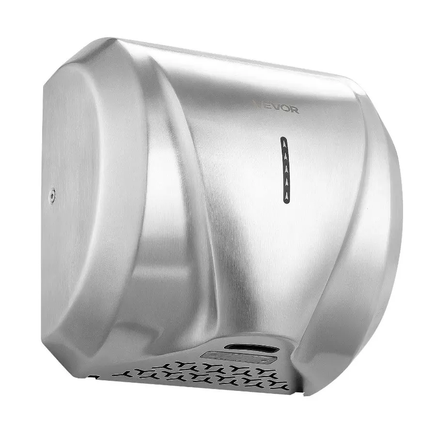 VEVOR Hand Dryer, 1800W Bathroom Air Hand Dryer, Automatic High Speed with HEPA Filter, Fast Drying, Heavy Duty Brushed Stainless Steel, AC110-120V Commercial Wall Mounted for Restroom, Hotel, Office