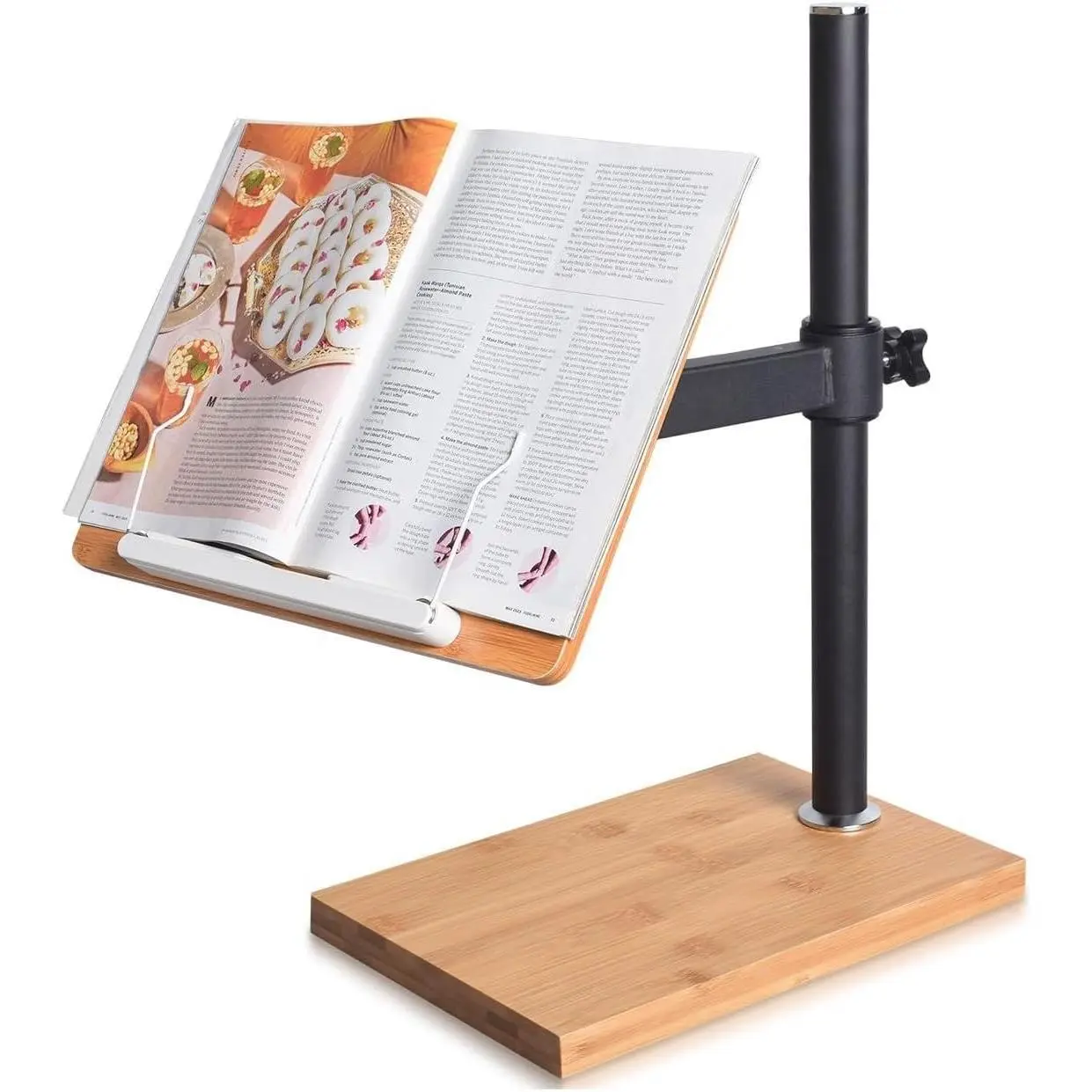 Adjustable Book Stand for Reading, Ergonomic Desktop Book Reading Stand with Height & Angle Adjustment, Heavy Duty Textbook Stand & Book Holders for Reading Hands Free for Reading Enthusiasts