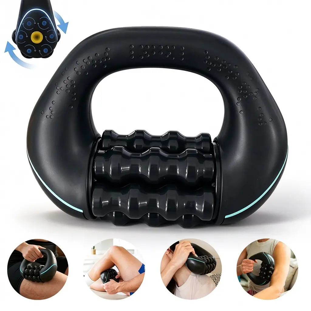 Electric Handheld Rolling Massager, USB Rechargeable Electric Roller, 3-Speed Rotation for Back, Shoulder & Leg, Personal Care Tool, Mother’s Day Gift