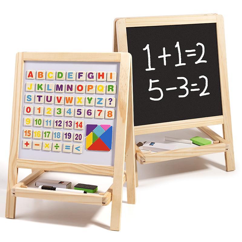Double-sided Drawable & Writable Drawing Board, 1 Set Foldable Erasable Drawing Boards with Accessories, Creative Learning Toy for Teacher & Students, Writing Board
